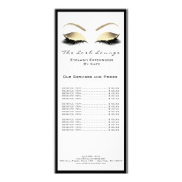 メイクアップ美しいサロン名白金ゴールド黒アイブラウン ラックカード