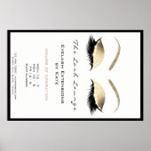 メイクアップ美しいサロン名金ゴールドグラムアドレス開口部 ポスター (正面)