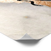 メイクアップ美しいサロン大理石ラッシュネームコーラルマーブル ポスター (角)