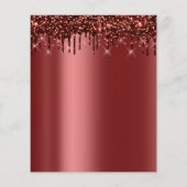 メイクアップ美しいサロン金ゴールドグリッターフライヤースパークドリップ チラシ (裏面)