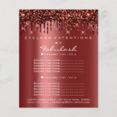 メイクアップ美しいサロン金ゴールドグリッターフライヤースパークドリップ チラシ (正面)