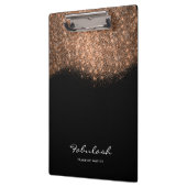 メイクアップ美しいスタジオグリッターバラ金ゴールド白黒 クリップボード (左)