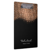 メイクアップ美しいスタジオグリッターバラ金ゴールド白黒 クリップボード (右)