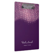 メイクアップ美しいスタジオグリッターピンクパープルバイオレット クリップボード (右)