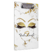 メイクアップ美しいスタジオラッシュホワイトマーブル金ゴールド クリップボード (右)