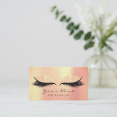 メイクアップ美しいピーチコーラルメタリックラッシュグリッター 名刺 (スタンド正面)