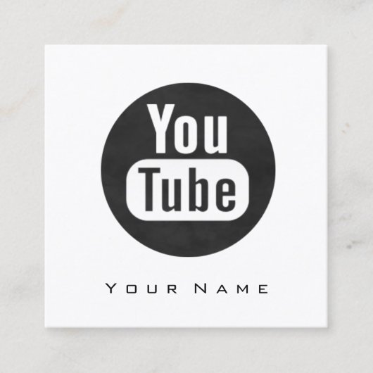 メイクアップ美しいブロガーYou-tuberファッションロゴソシア スクエア名刺 (正面)