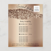 メイクアップ美しいヘアサロンQRロゴバラフライヤー チラシ (裏面)