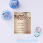 メイクアップ美しいヘアサロンQRロゴバラフライヤー チラシ (シングル)