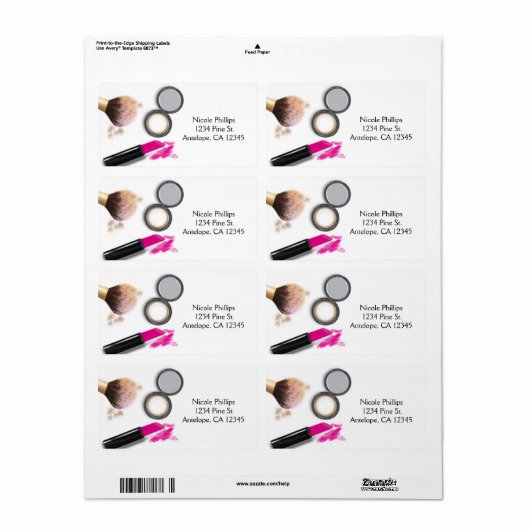 メイクアップ美しいホワイトグラムシック出荷ラベル ラベル (フルシート)