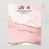 メイクアップ美しいラッシュサロン赤面ピンクガーリーモダン チラシ (裏面)