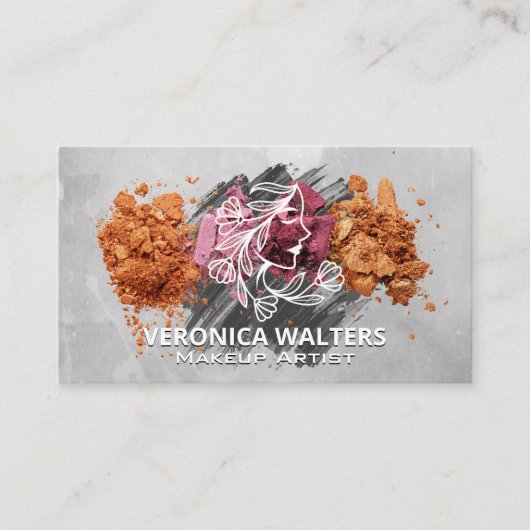 メイクアップ美しいロゴ | 化粧品 ロイヤリティカード (正面)