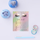 メイクアップ美しい価格表直筆ホログラフ点滴バラ チラシ (シングル)