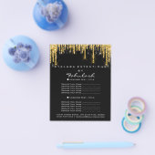 メイクアップ美しい価格表金ゴールドブラックドリップヘアワックス チラシ (シングル)