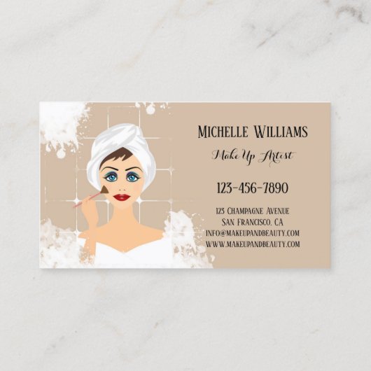 メイクアップ美しい名刺 名刺 (裏面)