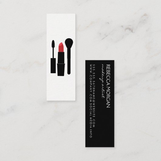メイクアップ美しい スキニー名刺 (正面/裏面)