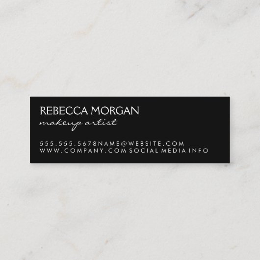 メイクアップ美しい スキニー名刺 (裏面)