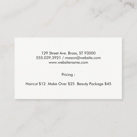 メイクアップ美しい 名刺 (裏面)