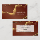 メイクアップ美容師抽象芸術プロフェッショナルニューテック 名刺 (正面/裏面)