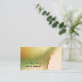 メイクアップ美容師Chartreuse New Tech抽象芸術 名刺 (スタンド正面)