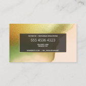 メイクアップ美容師Chartreuse New Tech抽象芸術 名刺 (裏面)