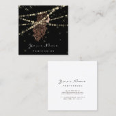 メイクアップ美容院まぶしマーメイドスクエアブラック スクエア名刺 (正面/裏面)