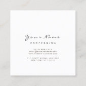 メイクアップ美容院まぶしマーメイドスクエアブラック スクエア名刺 (裏面)