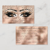 メイクアップ茶色の眉毛の点滴アフターケア 名刺 (正面/裏面)