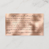 メイクアップ茶色の眉毛の点滴アフターケア 名刺 (裏面)