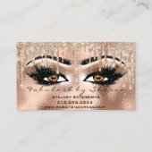 メイクアップ茶色の眉毛の点滴アフターケア 名刺 (正面)