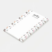 メイクアップ製品のパターンとカスタムタイトルと名前 ポストイット (アングル)