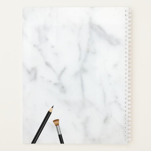 メイクアップ製品フラットレイイラストレーション名 プランナー手帳 (裏面)