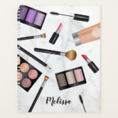 メイクアップ製品フラットレイイラストレーション名 プランナー手帳 (正面)