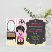 メイクアップ誕生日の招待グラマーパーティー招待状 招待状 (スタンド正面)