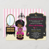 メイクアップ誕生日の招待スパ爪、 ネイルポーランド招待状 招待状 (正面/裏面)
