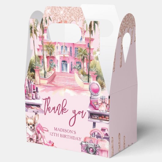 メイクアップ誕生日パパーソナライズされたーティ フェイバーボックス (オープン)