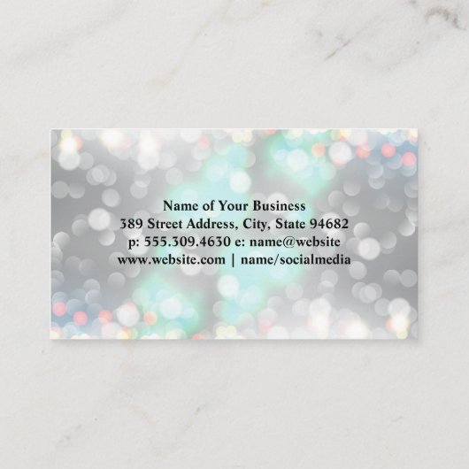 メイクアップ赤面 |ボケ 名刺 (裏面)