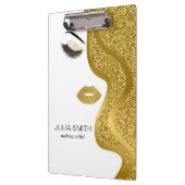 メイクアップ金ゴールドグリッター効果 クリップボード (左)