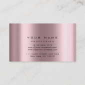 メイクアップ金ゴールドバラピンクグリッターアイラッシュ延長 名刺 (裏面)