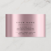 メイクアップ金ゴールドバラピンクグリッターアイラッシュ延長 名刺 (裏面)