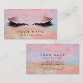 メイクアップ金ゴールド赤面ピンクブルーアイズラッシュズグリッター 名刺 (正面/裏面)