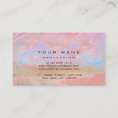 メイクアップ金ゴールド赤面ピンクブルーアイズラッシュズグリッター 名刺 (裏面)