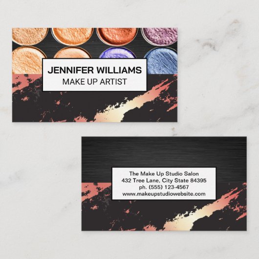 メイクアップ顔料 | ビューティー 名刺 (正面/裏面)