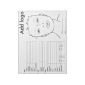 メイクアップ顔表 ノートパッド (回転)