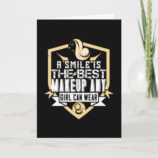 メイクアップ – スマイルが最高のメイク カード (正面)
