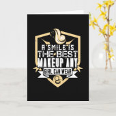 メイクアップ – スマイルが最高のメイク カード (黄色い花)