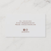 メイクアップ&ヘアサロンバラ金ゴールドグリッタードリップスマーブル 名刺 (裏面)