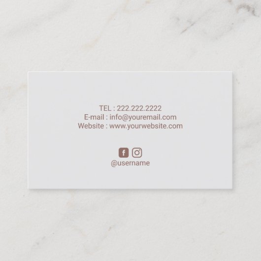 メイクアップ&ヘアサロンバラ金ゴールドグリッタードリップスマーブル 名刺 (裏面)