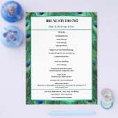 メイクアップ&ヘア用孔雀の羽サロン チラシ (シングル)