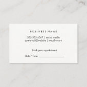 メイクアップ&ヘア 予約カード (裏面)